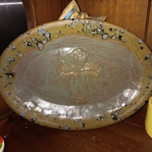 Raised Cross ✝️ decorative plate